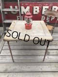 Vintage Metal Folding Table (C081)