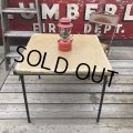 Vintage Metal Folding Table (C080)