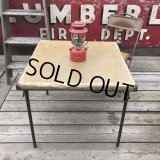 Vintage Metal Folding Table (C080)