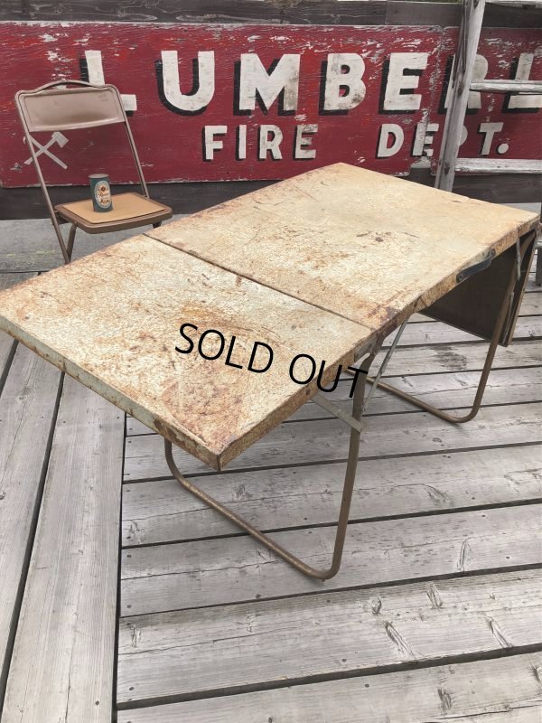 画像19: Vintage Metal Folding Table (C090)