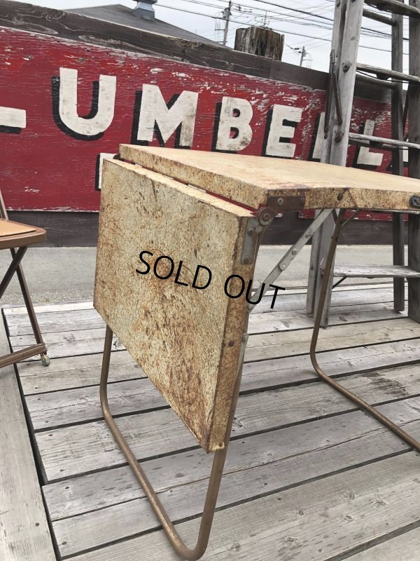 画像13: Vintage Metal Folding Table (C090)