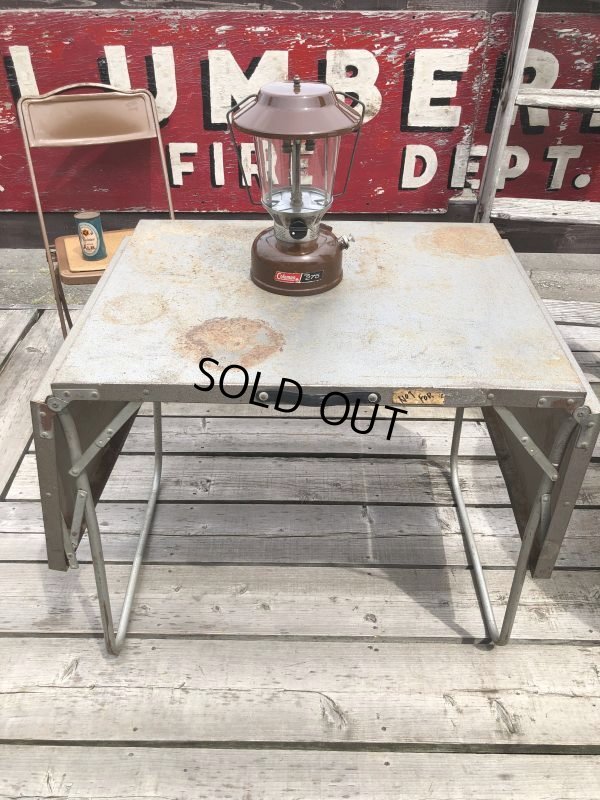 画像2: Vintage Metal Folding Table (C091)