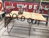 Vintage Metal Folding Table (C090)