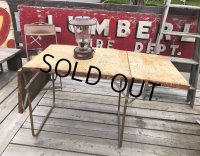 Vintage Metal Folding Table (C090)