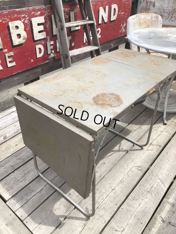 画像12: Vintage Metal Folding Table (C091)