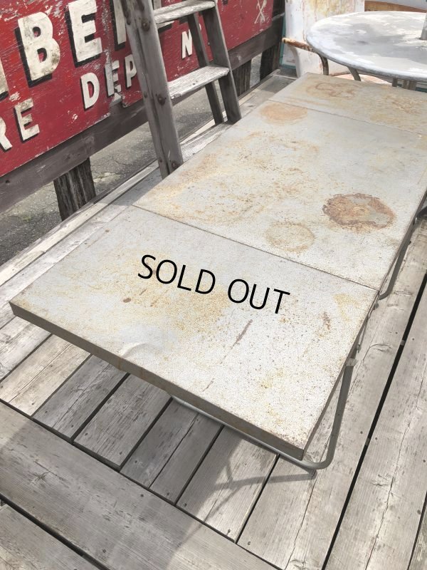 画像10: Vintage Metal Folding Table (C091)