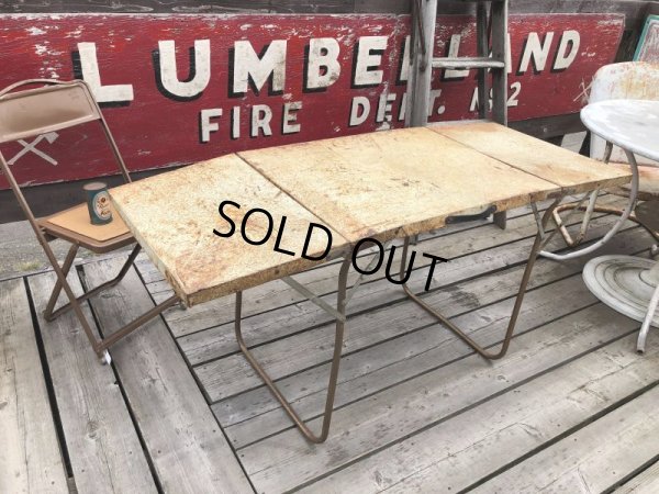 画像11: Vintage Metal Folding Table (C090)