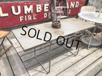 Vintage Metal Folding Table (C091)