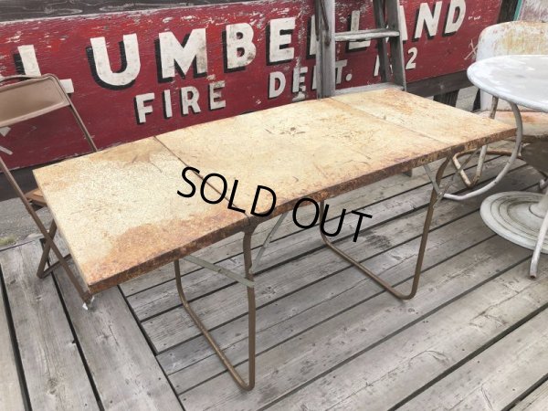 画像20: Vintage Metal Folding Table (C090)