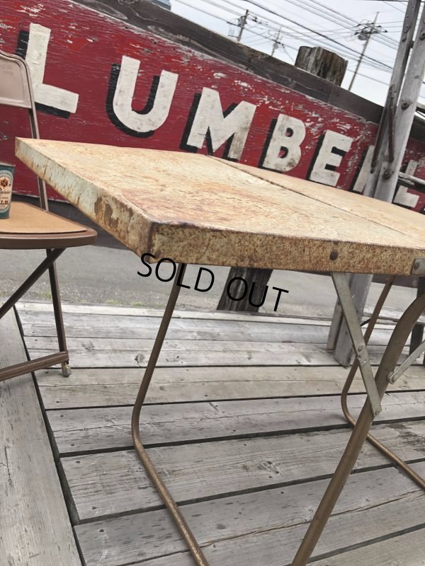 画像12: Vintage Metal Folding Table (C090)