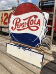 画像5: Vintage Mexican Pepsi Cola Bottle Cap Metal Store Sign (C103)