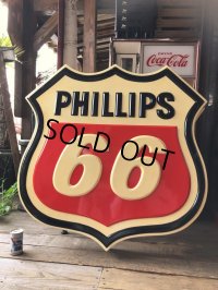 【店舗引き取り限定】 Vintage Original PHILLIPS 66 Gas Station Lighted Sign Huge (C107)