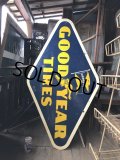 Vintage Goodyear Tires Double Sided Porcelain Sign (C108)