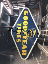 Vintage Goodyear Tires Double Sided Porcelain Sign (C108)