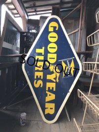 Vintage Goodyear Tires Double Sided Porcelain Sign (C108)