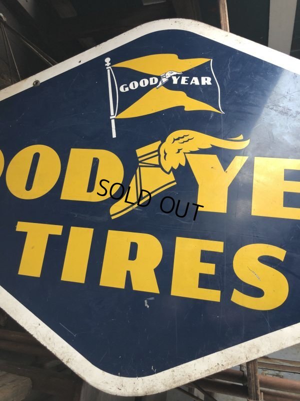画像7: Vintage Goodyear Tires Double Sided Porcelain Sign (C108)
