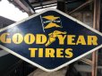 画像8: Vintage Goodyear Tires Double Sided Porcelain Sign (C108)
