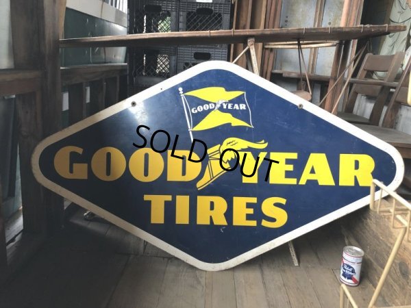 画像14: Vintage Goodyear Tires Double Sided Porcelain Sign (C108)