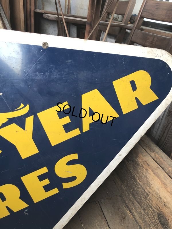 画像12: Vintage Goodyear Tires Double Sided Porcelain Sign (C108)