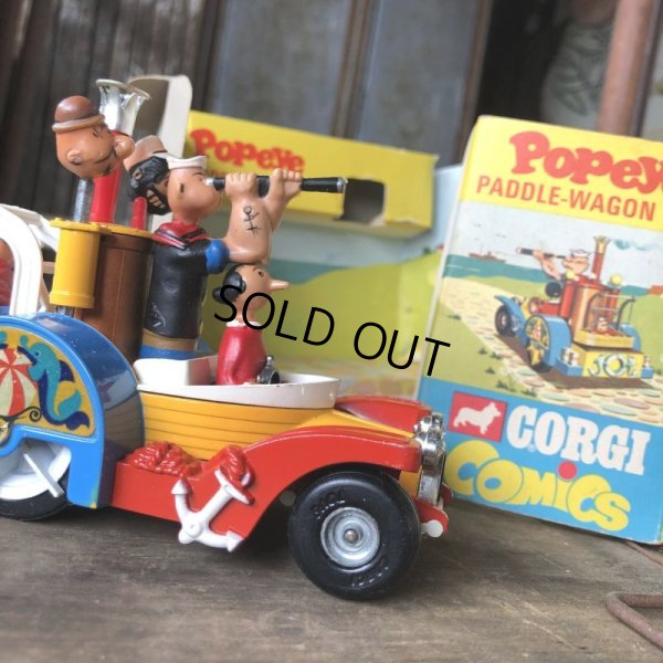 画像16: 60s Vintage Popeye CORGI Comics Die-cast Paddle Wagon (C110)