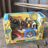 60s Vintage Popeye CORGI Comics Die-cast Paddle Wagon (C110)