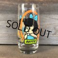 80s Vintage Glass Pizza Hut Flintstone Kids Betty (C122)