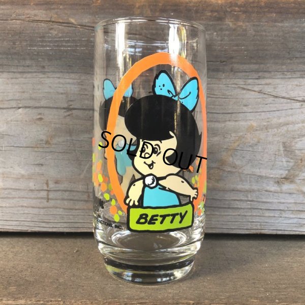 画像1: 80s Vintage Glass Pizza Hut Flintstone Kids Betty (C122)