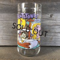 90s Vintage Glass Hardee's Flintstones (C124)