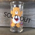 80s Vintage Glass Pizza Hut Care Bear Tenderheart (C131)