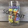 90s Vintage Glass Hardee's Flintstones (C123)