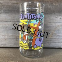 90s Vintage Glass Hardee's Flintstones (C123)