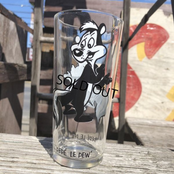 画像1: 70s Vintage Pepsi Glass Pepe Le Pew (C160)