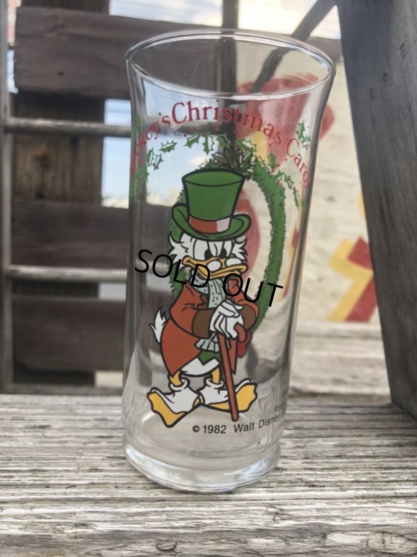 画像1: 80s Vintage Coca Cola Glass  Mickey's Christmas Carol (C149)