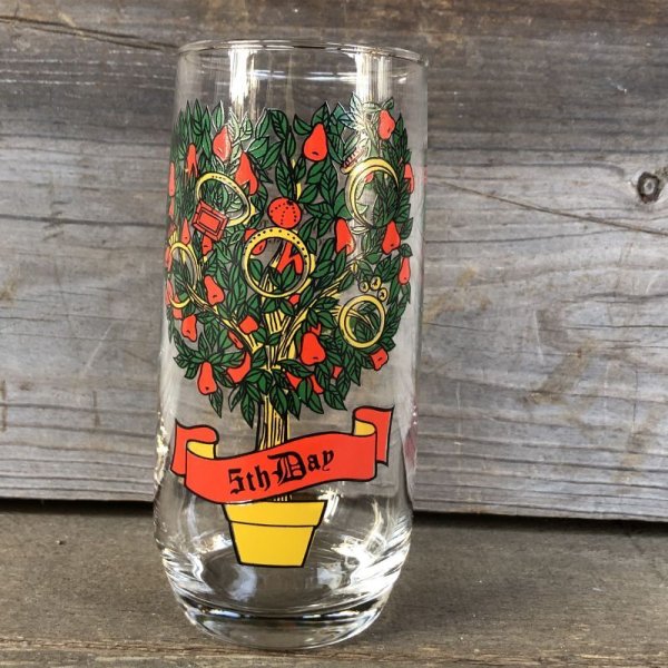 画像1: 70s Vintage Pepsi Glass 12 Days of Christmas 5th Day (C145)