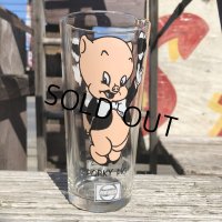 70s Vintage Pepsi Glass Porky Pig (C161)