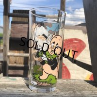 70s Vintage Pepsi Glass Taz & Porky Pig (C169)