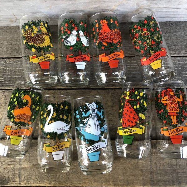 画像9: 70s Vintage Pepsi Glass 12 Days of Christmas 11th Day (C140)