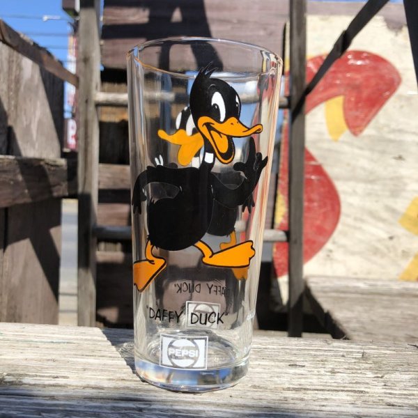 画像1: 70s Vintage Pepsi Glass Daffy Duck (C162)