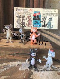 Vintage TIDY CAT Pet Food Tidy Team Complete Set (C176)
