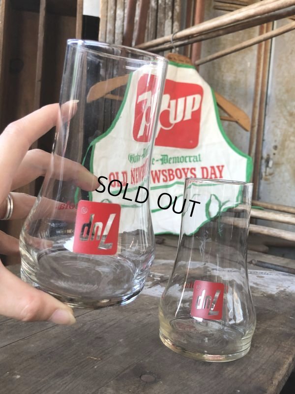 画像1: 70s Vintage 7UP Glass The UnCola Upside Down  (C180)