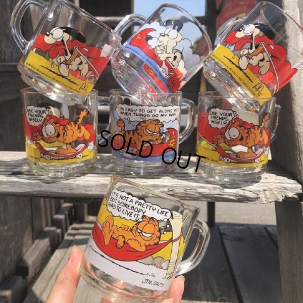 画像7: 80s Vintage ANCHOR HOCKING Glass McDonald's GARFIELD Mug Cup (C186)