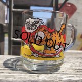 80s Vintage ANCHOR HOCKING Glass McDonald's GARFIELD Mug Cup (C185)