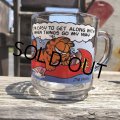 70s Vintage ANCHOR HOCKING Glass McDonald's GARFIELD Mug Cup (C184)