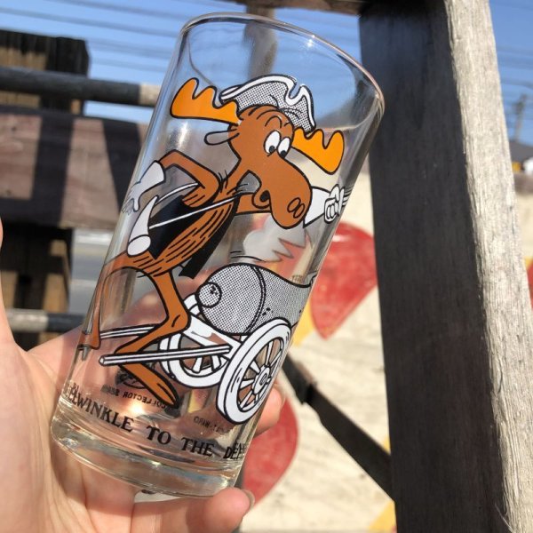 画像9: 70s Vintage Arby's Bicentennial Collector Series Glass ROCKY & BULLWINKLE (C199)
