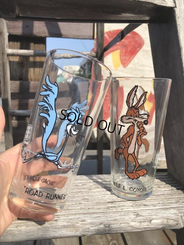 画像9: 70s Vintage Pepsi Glass Road Runner & Wile E. Coyote SET (C206)