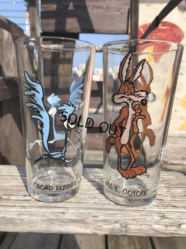 画像4: 70s Vintage Pepsi Glass Road Runner & Wile E. Coyote SET (C206)