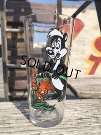 70s Vintage Pepsi Glass Daffy Duck & Pepe Le Pew (C203)