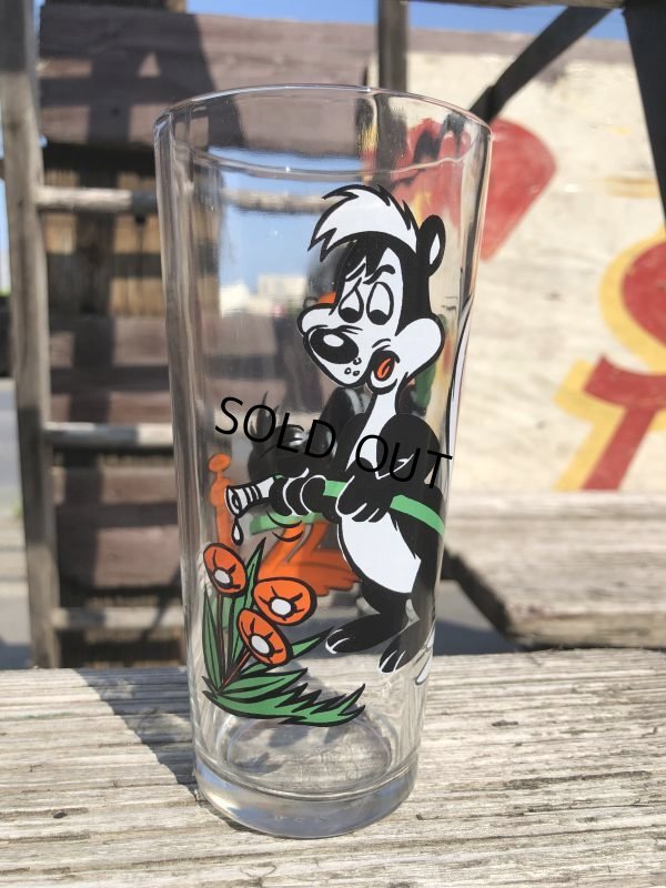 画像1: 70s Vintage Pepsi Glass Daffy Duck & Pepe Le Pew (C203)