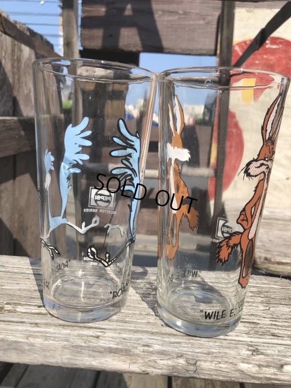 画像5: 70s Vintage Pepsi Glass Road Runner & Wile E. Coyote SET (C206)