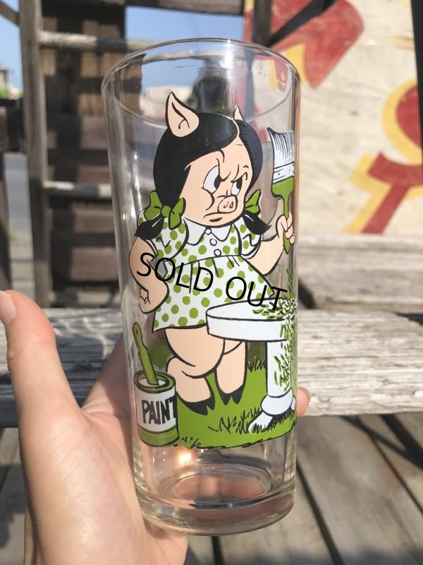 画像7: 70s Vintage Pepsi Glass Porky Pig & Petunia Pig (C201)